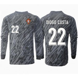 Fotbalové Dres Portugalsko Diogo Costa #22 Brankářské Venkovní Oblečení ME 2024 Dlouhý Rukáv